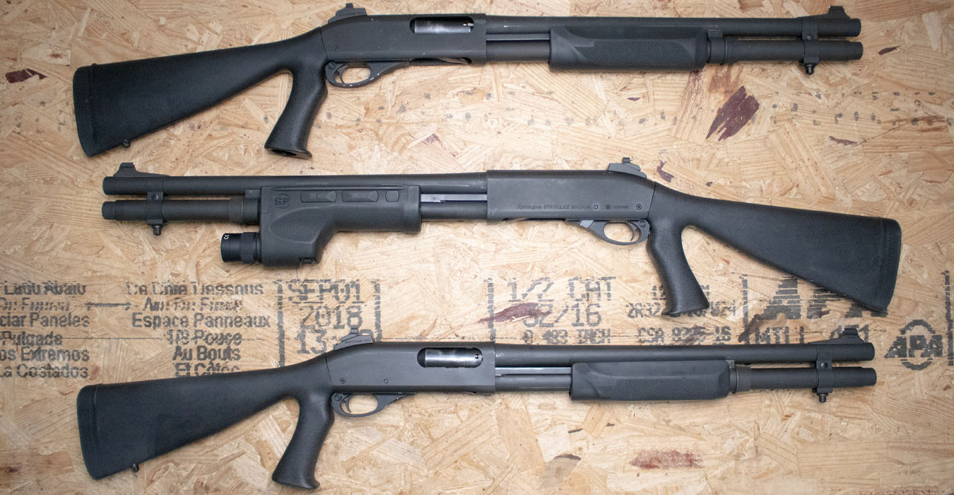 REMINGTON 870 Police Magnum 12 Gauge Police Trade-In Shotgun w/Pistol Grip Synthetic Stock, Extended Mag